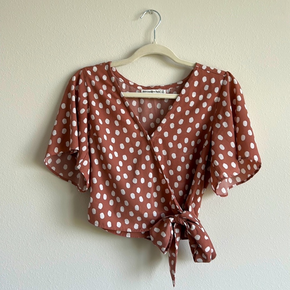 Abercrombie & Fitch XS rose/white blouse